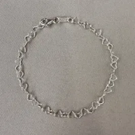 Pulseira elo corações Prata 925