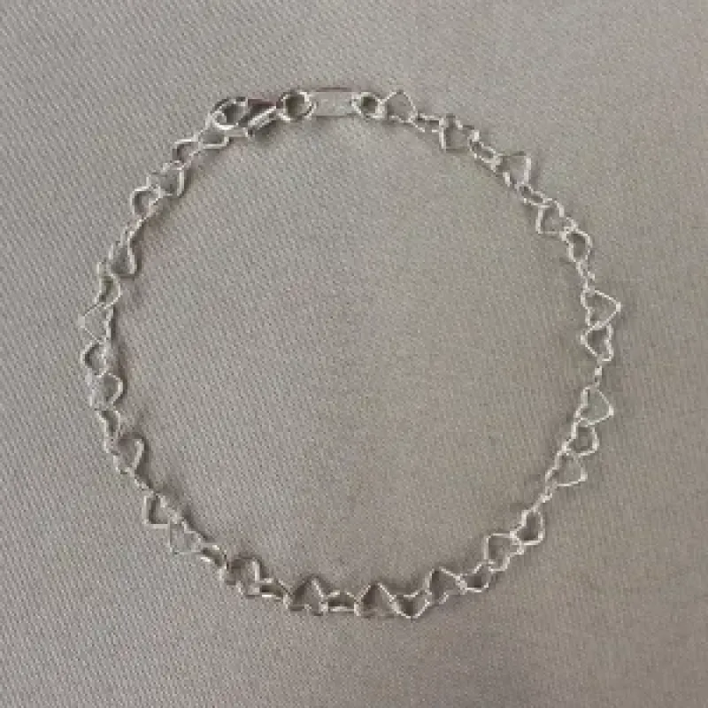 Pulseira elo corações Prata 925